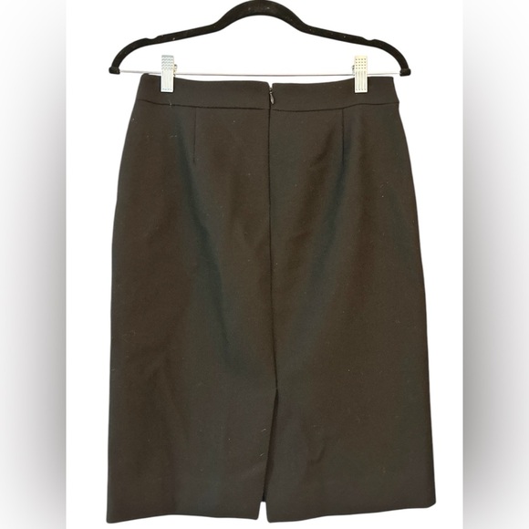 J.Crew Skirt Black 100% Wool Size 2 - Picture 2 of 5
